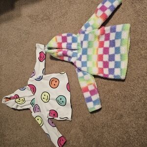 Colorful Smiley and Checkered Hoodies